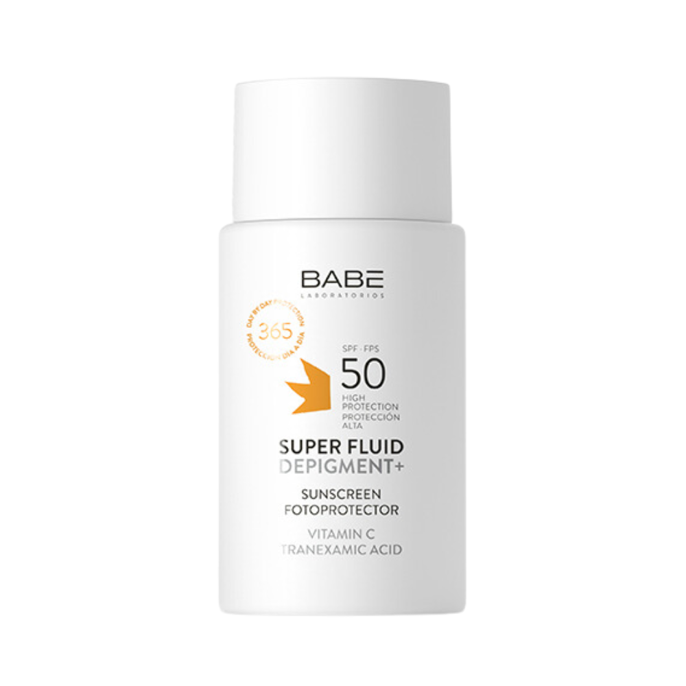 babé super fluid depigment + sunscreen fotoprotector vitamin c tranexamic acid