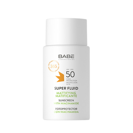 babé superfluid matificante sunscreen with niacinamide